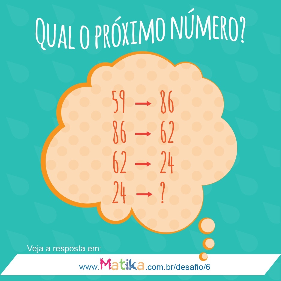 Resposta do desafio de lógica e matemática: Que número substitui a